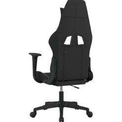 vidaXL Gamestoel stof zwart en crème