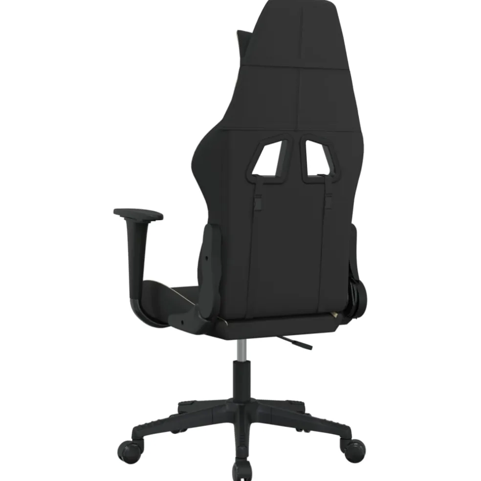 vidaXL Gamestoel stof zwart en crème