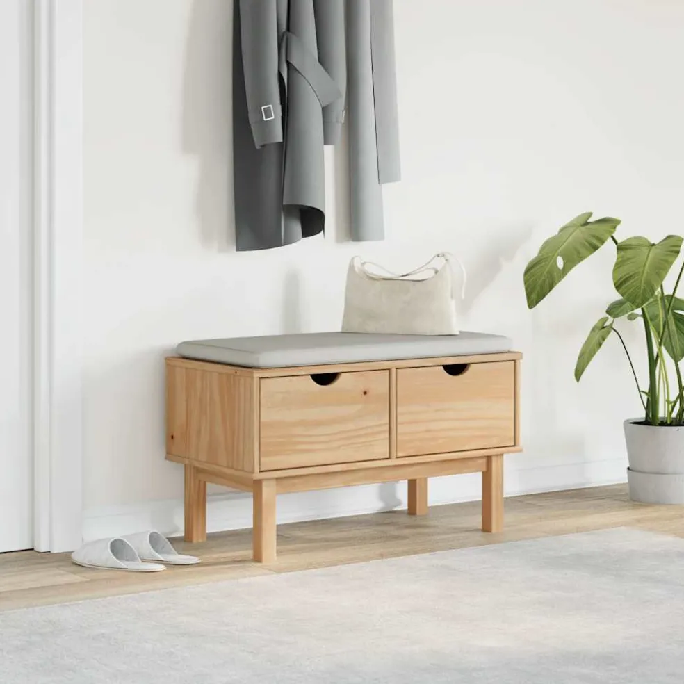 vidaXL Gangbankje OTTA 80x40x45 cm massief grenenhout