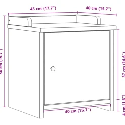 vidaXL Gangbankje SANDNES 45x40x50 cm massief grenenhout