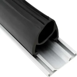 vidaXL Garage Deurafsluiting Zwart 41 x 33 mm 2,5 m PVC