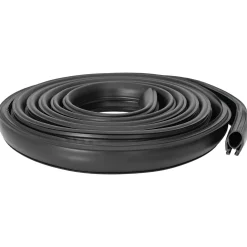vidaXL Garage Deurafsluiting Zwart 41 x 33 mm 2,5 m PVC
