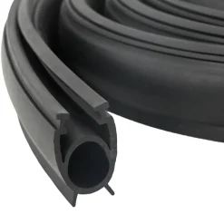 vidaXL Garage Deurafsluiting Zwart 41 x 33 mm 2,5 m PVC