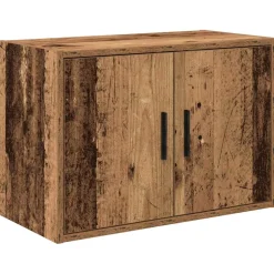 vidaXL Garagekasten 2 st bewerkt hout oud hout