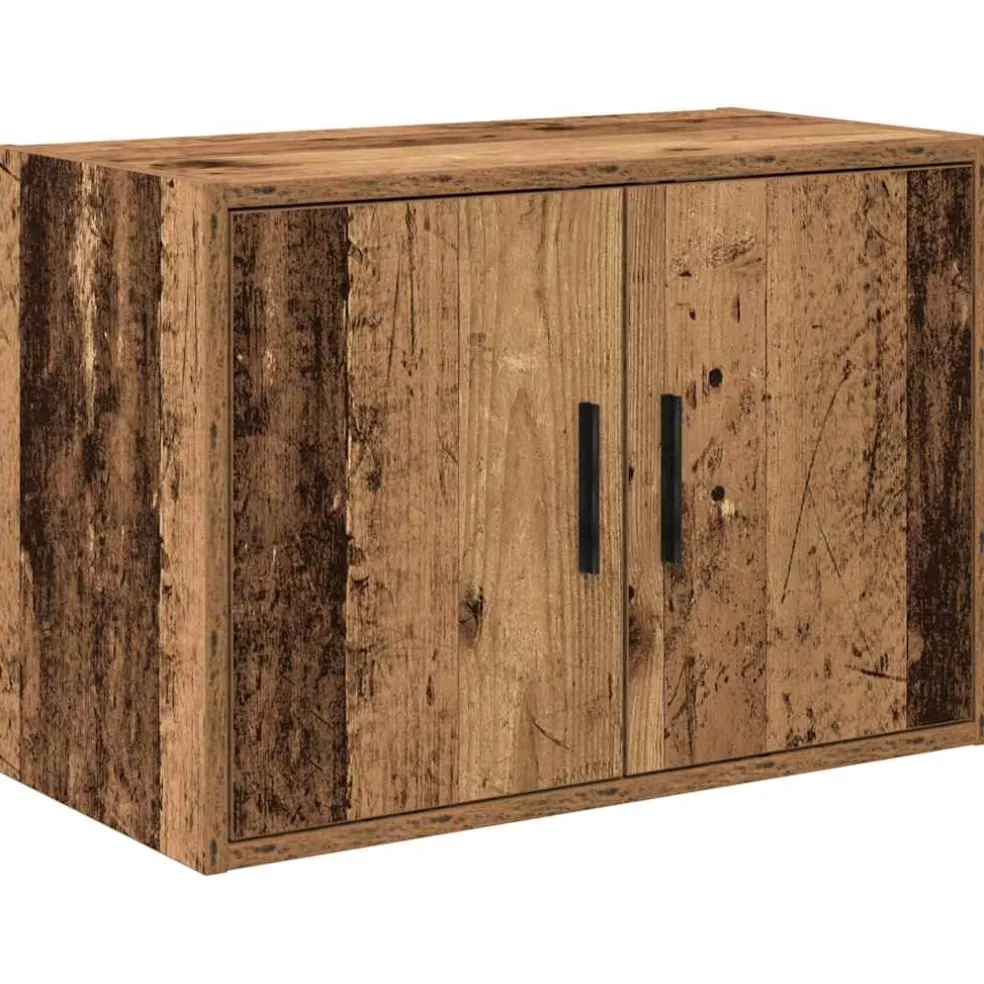 vidaXL Garagekasten 2 st bewerkt hout oud hout
