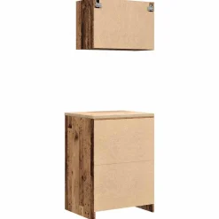 vidaXL Garagekasten 2 st bewerkt hout oud hout