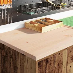 vidaXL Garagekasten 2 st bewerkt hout oud hout