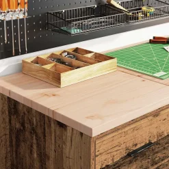 vidaXL Garagekasten 2 st bewerkt hout oud hout