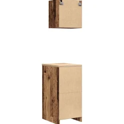 vidaXL Garagekasten 2 st bewerkt hout oud hout