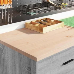 vidaXL Garagekasten 2 st bewerkt hout sonoma grijs
