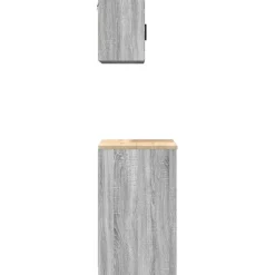 vidaXL Garagekasten 2 st bewerkt hout sonoma grijs