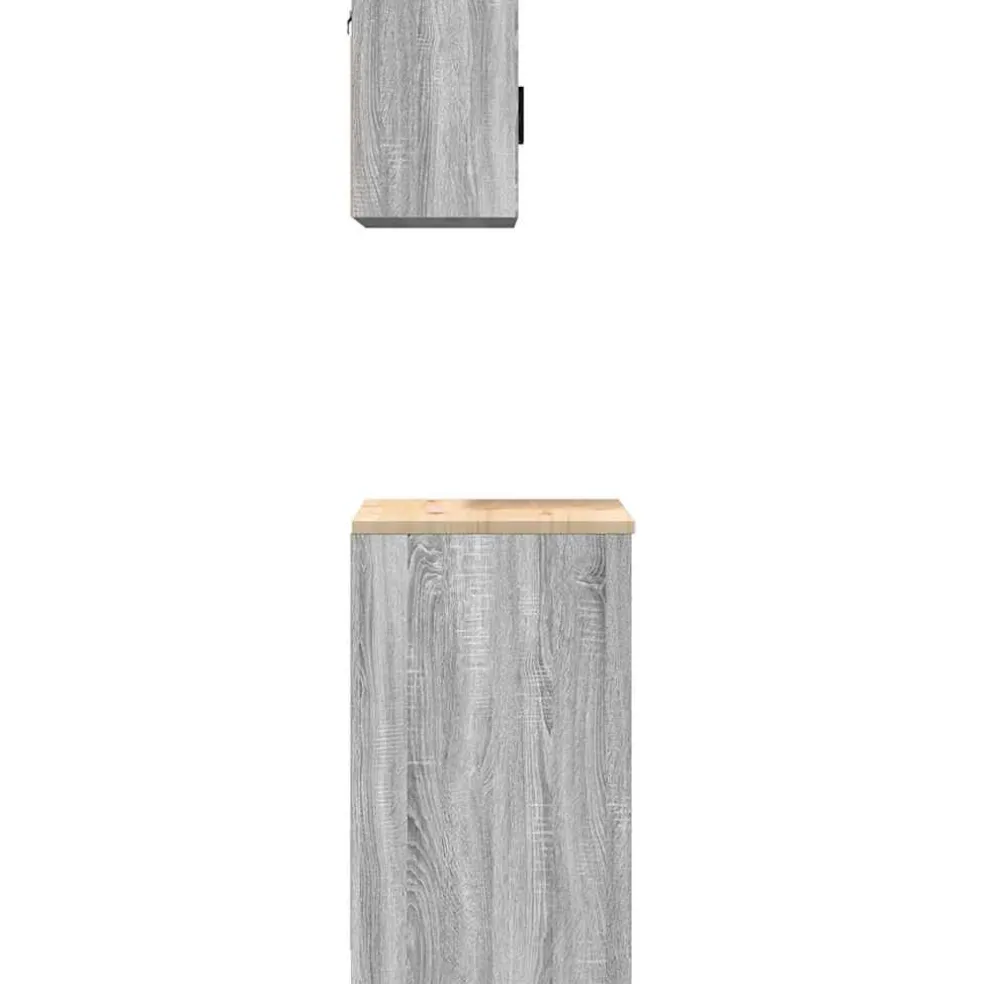 vidaXL Garagekasten 2 st bewerkt hout sonoma grijs