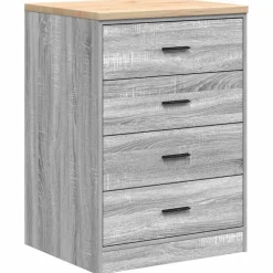 vidaXL Garagekasten 2 st bewerkt hout sonoma grijs