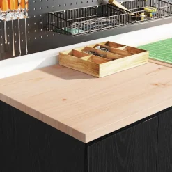 vidaXL Garagekasten 2 st spaanplaat zwart