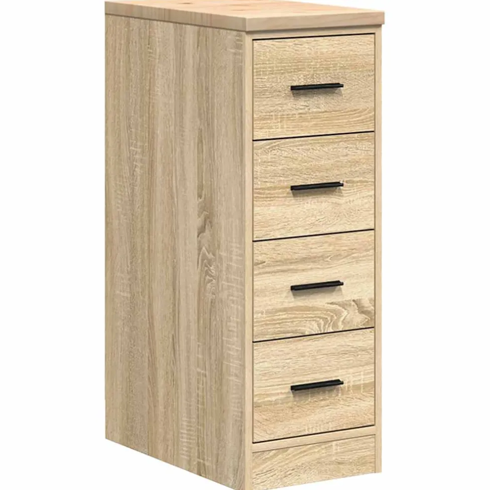 vidaXL Garagekasten 2 st Spaanplaat Sonoma eikenkleurig