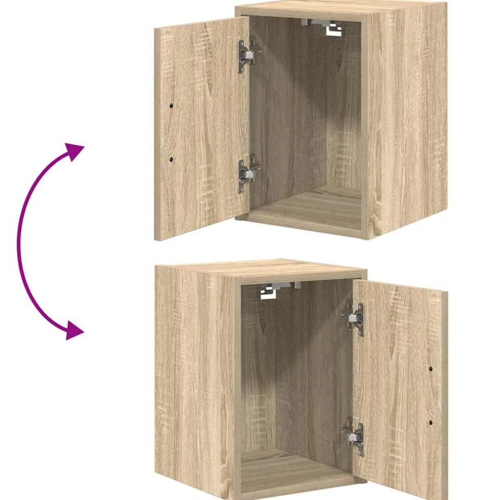 vidaXL Garagekasten 2 st Spaanplaat Sonoma eikenkleurig
