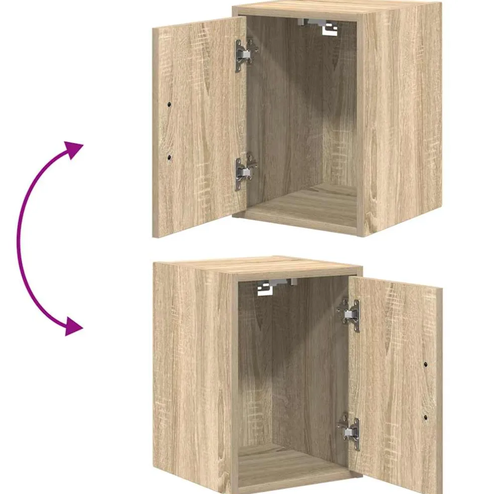 vidaXL Garagekasten 2 st Spaanplaat Sonoma eikenkleurig
