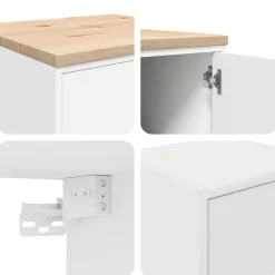 vidaXL Garagekasten 6 st spaanplaat wit