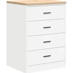 vidaXL Garagekasten 6 st spaanplaat wit