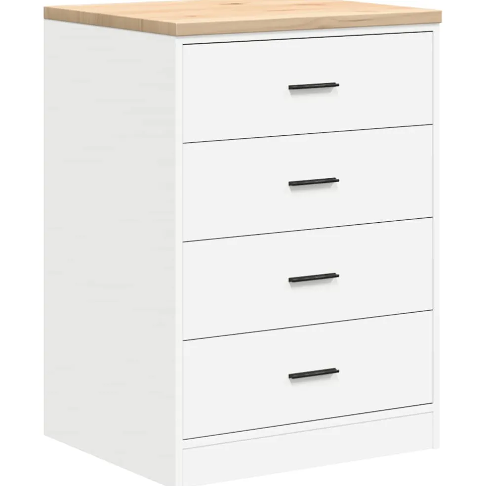 vidaXL Garagekasten 6 st spaanplaat wit