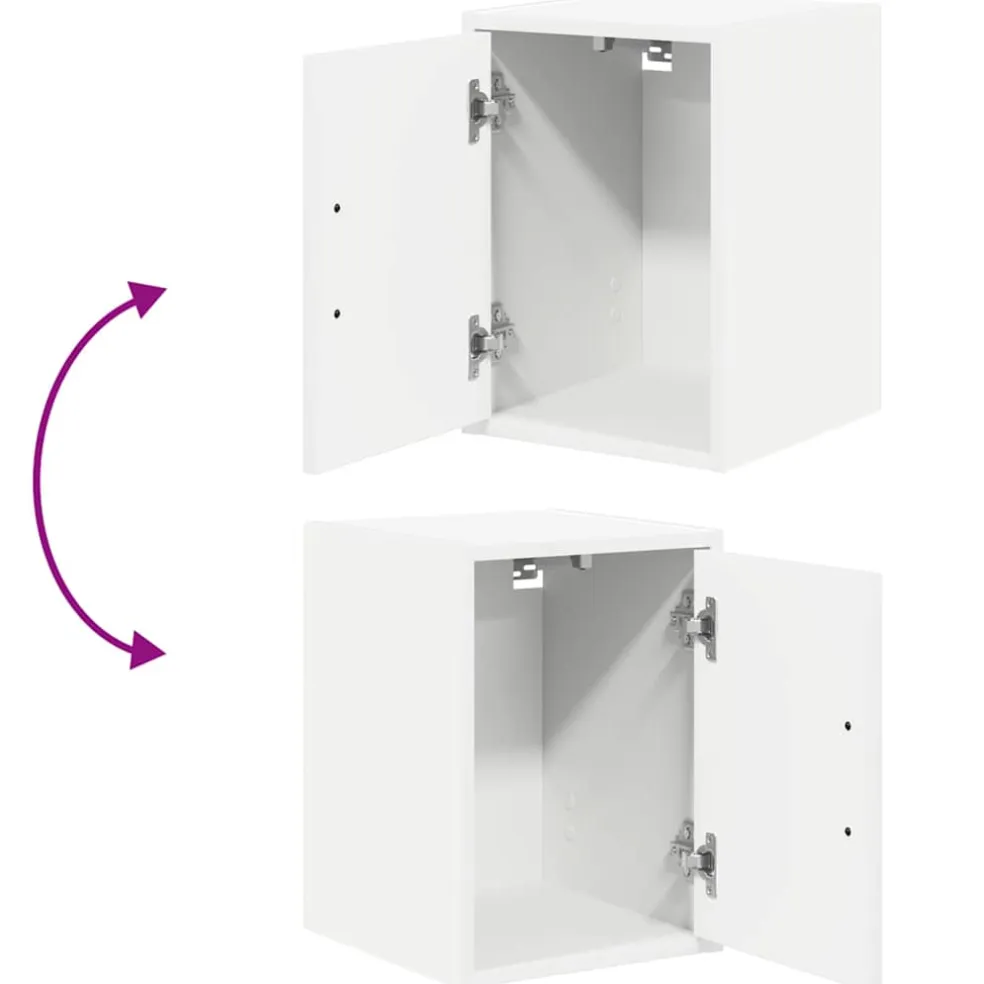vidaXL Garagekasten 2 st spaanplaat wit