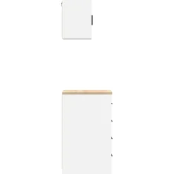 vidaXL Garagekasten 2 st spaanplaat wit