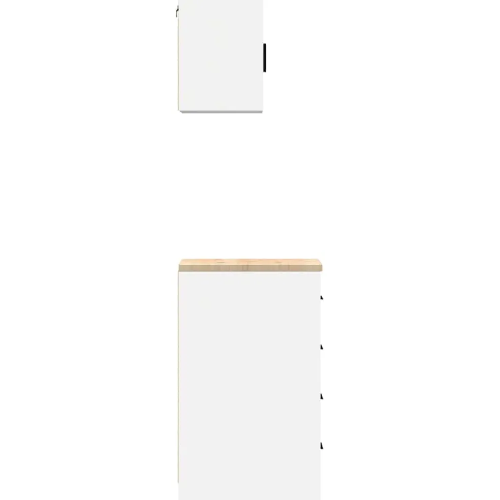 vidaXL Garagekasten 2 st spaanplaat wit