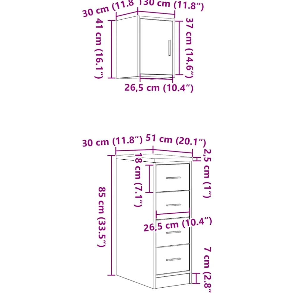 vidaXL Garagekasten 2 st spaanplaat wit