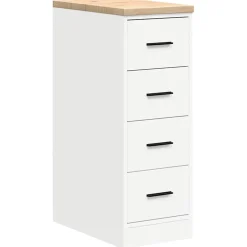 vidaXL Garagekasten 2 st spaanplaat wit