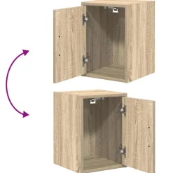vidaXL Garagekasten 2 st Spaanplaat Sonoma eikenkleurig