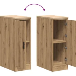 vidaXL Garagekast 30x51x85 cm massief grenenhout artisan eikenkleurig