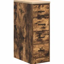 vidaXL Garagekast 30x51x85 cm massief grenenhout gerookt eiken