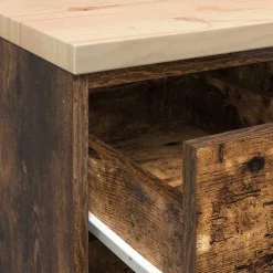 vidaXL Garagekast 30x51x85 cm massief grenenhout gerookt eiken