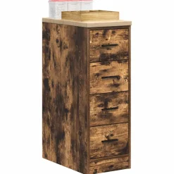 vidaXL Garagekast 30x51x85 cm massief grenenhout gerookt eiken