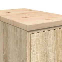 vidaXL Garagekast 30x51x85 cm massief grenenhout sonoma eikenkleurig