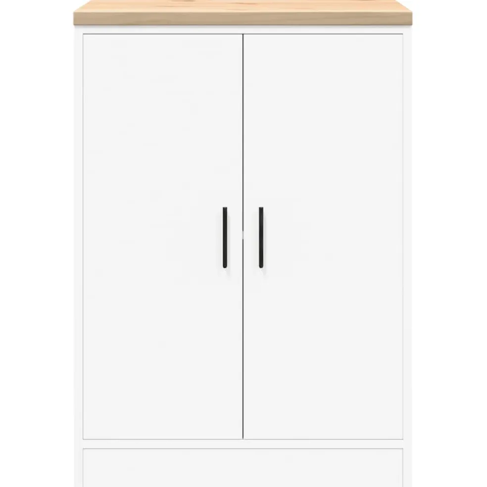 vidaXL Garagekast 60x51x85 cm massief grenenhout gerookt eiken