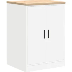 vidaXL Garagekast 60x51x85 cm massief grenenhout gerookt eiken
