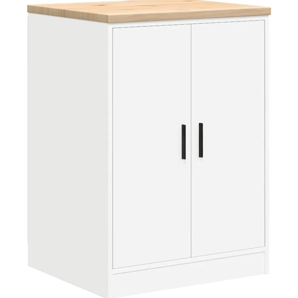vidaXL Garagekast 60x51x85 cm massief grenenhout gerookt eiken