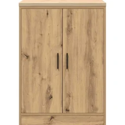 vidaXL Garagekast 60x51x85 cm massief grenenhout artisan eikenkleurig