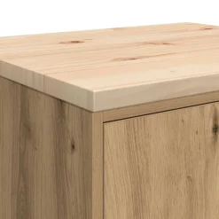 vidaXL Garagekast 60x51x85 cm massief grenenhout artisan eikenkleurig