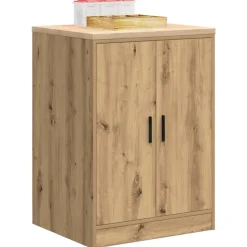 vidaXL Garagekast 60x51x85 cm massief grenenhout artisan eikenkleurig
