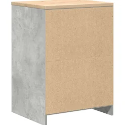 vidaXL Garagekast 60x51x85 cm massief grenenhout betongrijs