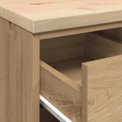 vidaXL Garagekast 30x51x85 cm massief grenenhout artisan eikenkleurig
