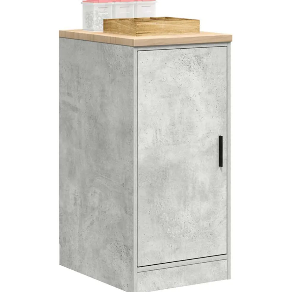 vidaXL Garagekast 40x51x85 cm massief grenenhout betongrijs