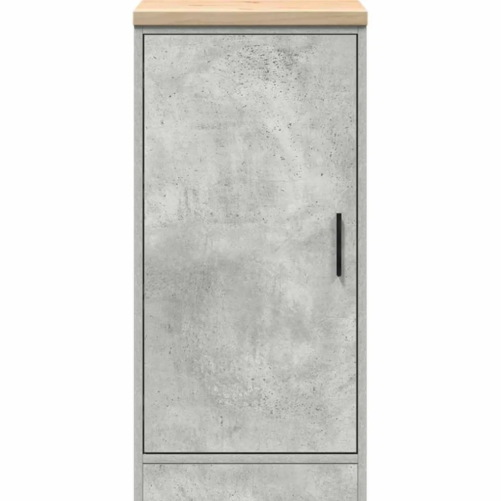 vidaXL Garagekast 40x51x85 cm massief grenenhout betongrijs