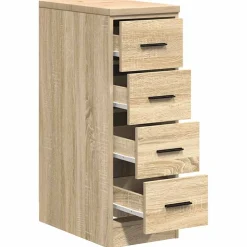 vidaXL Garagekast 30x51x85 cm massief grenenhout sonoma eikenkleurig