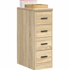 vidaXL Garagekast 30x51x85 cm massief grenenhout sonoma eikenkleurig