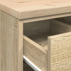 vidaXL Garagekast 30x51x85 cm massief grenenhout sonoma eikenkleurig