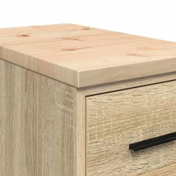 vidaXL Garagekast 30x51x85 cm massief grenenhout sonoma eikenkleurig