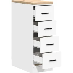 vidaXL Garagekast 30x51x85 cm massief grenenhout wit